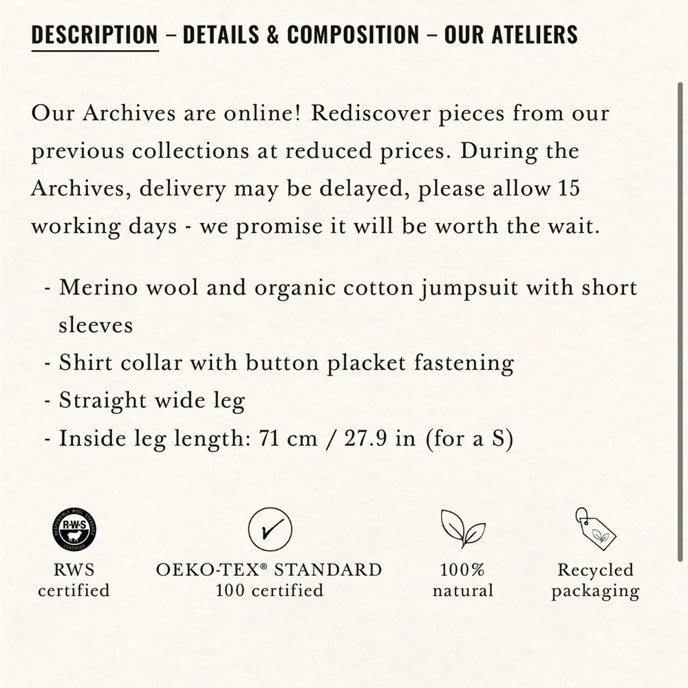 Sezane Olive Green Jumpsuit - Picture 4 of 12